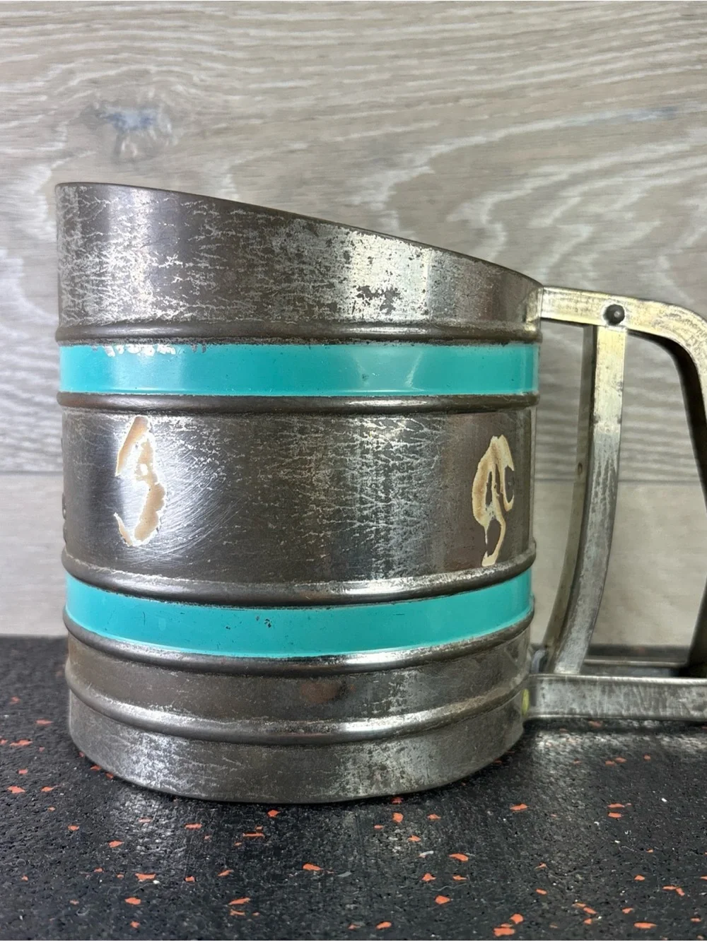 Foley + Corinna Silver Metal Sift-Chine with Teal Bands